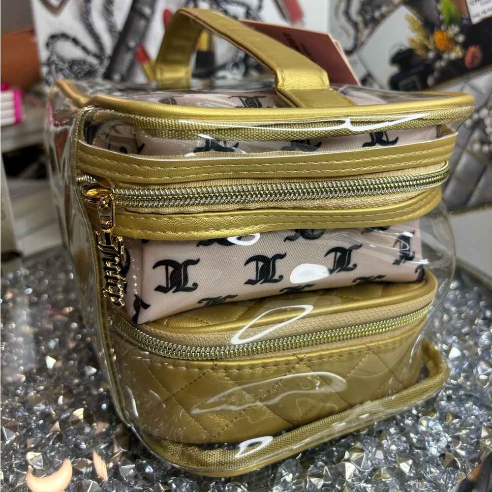 Juicy Couture 4-piece nested travel cosmetic bag set NWT - Picture 3 of 7